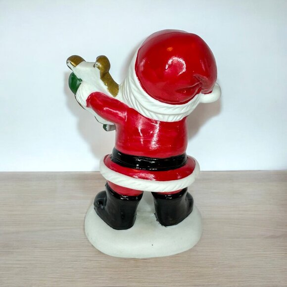 Vintage 1990s Porcelain Christmas Santa playing Harp Figurine - Picture 4 of 5